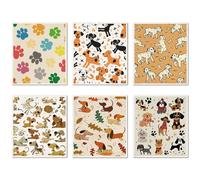 CREATCABIN 6 pz Strofinacci Svedesi Cucina Riutilizzabili Assorbenti Lavabili in Spugna Cellulosa Panni Pulizia 19.5x17.2cm