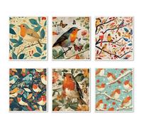 CREATCABIN 6 pz Strofinacci Svedesi Cucina Strofinacci Svedesi Riutilizzabili Assorbenti Invernali Spugna Panni Pulizia Lavabili Asciugatura Rapida Nessun Odore 19.5x17.2cm