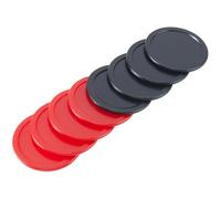 CREATCABIN 8 pz. Dischi Air Hockey 6.4cm Dischetti Ricambio Pesanti Standard Plastica Leggeri per Tavoli Attrezzature Set Allenamento trattenimento Accessori per Feste Terni Adulti Rosso Nero