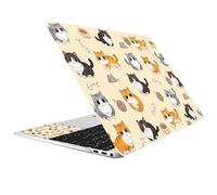 CREATCABIN Adesivi Laptop A Forma Gatto 15×10.6 Pollici Netbook Universali Riutilizzabili Proteggere Il Retro del Touchpad e Lo Schermo LCD dai Graffi 38×27cm