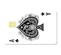 CREATCABIN Adesivi per Carte Spade A Skin Playing Ace Card Cover Impermeabile Banca Trasporto Chiave Debito Carta di Credito Decalcomanie per La Pelle Protezione Personalizzazione Adesivo 186x137mm