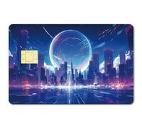 CREATCABIN Adesivo Skin per Carte Cyberpunk Adesivo Skin per Carte di Credito di Debito Personalizza La Protezione Della Carta Bancaria Decalcomanie Impermeabile Antigraffio Nessuna 186.3x137.3mm