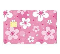 CREATCABIN Adesivo Skin per Carte di Credito Rosa Fiore Cover per Carte di Debito per Carte di Credito Personalizzare Decalcomanie per Proteggere Carte Bancarie Impermeabile Nessuna 186.3x137.3mm