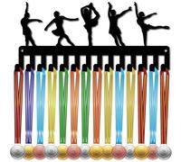 CREATCABIN Appendiabiti per Medaglie di Danza Espositore per Medaglie di Pattinaggio Medaglie di Competizione Sportiva Cordino Porta Nastro Cornice Piccola Rastrelliera Premi Supporto A Parete 29x13cm