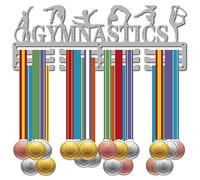 CREATCABIN Appendiabiti per Medaglie per Ginnastica Espositore per Medaglie Rack Sport Metallo Appeso Atleta Premi Decorazione per Montaggio A Parete in Ferro Oltre 60 Medaglie per 40x15cm