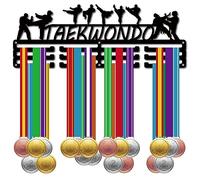 CREATCABIN Appendiabiti per Medaglie Taekwondo Display Porta Medaglie Rack Sport Metallo Appeso Atleta Premi Decorazione per Montaggio A Parete In Ferro Oltre 60+ Medaglie per Competizione 40 x 14.6cm