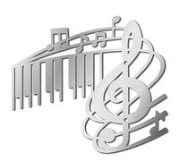 CREATCABIN Arte da Parete in Metallo Decorazioni per Note Musicali Nota Musicale Targhe da Appendere alla Parete Ornamento Arte da Parete in Ferro Scultura Segno Interni Esterni Balcone 20.5x18.1cm