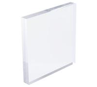 CREATCABIN Base Espositiva Quadrata in Acrilico Trasparente Supporto Trasparente Blocco Decorativo Lucido Gioielli Base Vetrina Sfera Cristallo Piedistallo Oggetti Scena Fotografici 12x12x1.45cm