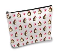 CREATCABIN Borsa Il Trucco A Forma Riccio in Tela Cosmetici Multiuso Cerniera da Viaggio Articoli da Toeletta Organizer Portatile Il Trucco Regalo Donne Amanti degli Animali 25x18cm