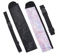 CREATCABIN Borsa Porta Ventaglio Trasparente Rave Fondina Ventaglio Rave Marsupio Pieghevole Maniche Ripiegabili e Cintura in Vita Musica EDM Festival Club Ballo Gruppo Feste sulle 7.5x33cm