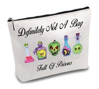CREATCABIN Borsa Trucchi Halloween Borsa Cosmetici In Tela Regalo Malvagio Regina Strega Regalo Astuccio Multiuso Penne Cerniera Borsa Da Viaggio Articoli Da Toilette Custodia Borse Donne Fan 25x18cm