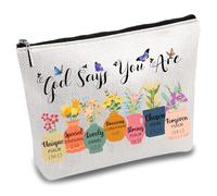 CREATCABIN Borse Il Trucco Borsa Cosmetica in Tela Custodia Multiuso Borse Cerniera Borsa Viaggio Articoli Toeletta Borsa Organizer Portatile Regali Ispiratori Le Donne 25x18cm