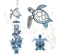 CREATCABIN Campanelli Eolici Esterni Campanelli Eolici Commemorativi Ciondolo Tartaruga Marina Campana A Vento Regali Condoglianze La Perdita Una Persona Cara Casa Giardino Patio Esterno Portico 88cm
