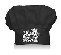 CREATCABIN Cappelli da Cuoco Corona Regolabile da Cuoco in Cotone Elastico Cappello da Fornaio Riutilizzabile Elasticizzato Regali da Cuoco per Uomo Donna Adulto Unisex Cucina Cottura Cottura 23x30cm