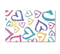 CREATCABIN Card Skin Sticker Cuore Autoadesivo Carta di Credito Skin Decal Impermeabile Rimovibile Nessuna Bolla Personalizzando Cover per Carte di Credito per Trasporto Chiavi Carta 186.3 x 137.3mm