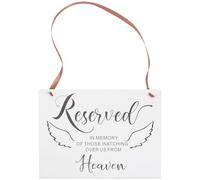 CREATCABIN Cartelli Posti A Sedere Riservati Cartelli Ala Appesi Riservati in Legno Cartelli Eventi Speciali Riservati Matrimoni Rustici Cartelli Posti A Sedere Riservati Ristorante 25x19x0.45cm