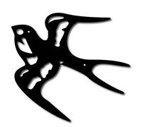 CREATCABIN Cartello da Giardino Rondini d'Amore Decorazione da Parete in Metallo Decorazione da Parete per Albero in Metallo con Uccelli Cartelli Parete Appendere Halloween Decorazione 10x9 Pollice