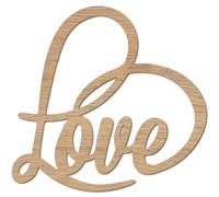 CREATCABIN Cartello In Legno Amore Cartello Ritaglio Laser In Legno Parola Fette Non Finite Scultura In Legno Lettera Cartello Da Parete Ornamenti Arte per Artigianato Fai Da Te Personalizzato 21x20cm