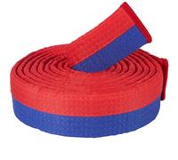 CREATCABIN Cintura da Karate Rossa Blu Cintura per Arti Marziali in Poliestere Judo Jiu-Jitsu TKD Aikido Cintura per Classifica Uniforme Cinture Lunghe Morbide Universali Taekwondo per Uomo 280cm