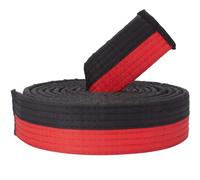 CREATCABIN Cintura per Taekwondo Nera e Rossa Cintura per Arti Marziali in Poliestere Judo Karate TKD Aikido Cintura per Classifica Uniforme Cinture Lunghe Morbide Universali Jiu Jitsu per 280cm