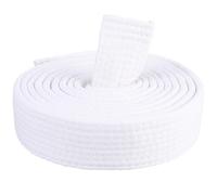 CREATCABIN Cinture Bianche Karate in Poliestere Arti Marziali Judo Jiu-Jitsu Brasiliano TKD Aikido Cintura Grado Uniforme Lunga e Morbida vestibilità Universale Cinture Taekwondo Adulti Uomo 300cm