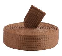 CREATCABIN Cinture Karate Marroni in Poliestere Arti Marziali Judo Jiu-Jitsu Brasiliano TKD Aikido Uniforme Cintura Classifica Lunga e Morbida Universale Cinture BJJ Taekwondo Uomo e Donna 280cm