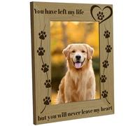 CREATCABIN Cornice Commemorativa Cane Cornice Foto Impronta Zampa Animale Domestico Hai Lasciato Mia Vita Ma Non Lascerai Mai Il Mio Cuore Regalo Perdita Un Animale Domestico Espositore 16.8 x 21.8cm