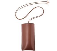 CREATCABIN Custodia Occhiali da Sole in Pelle Custodia Portatile Occhiali Sottile da Viaggio Custodia Occhiali da Vista Custodia Leggera e Morbida Tracolla Donne e Uomini Le Vacanze Marrone 16.4x8cm