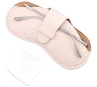CREATCABIN Custodia per Occhiali Morbida Pelle Sottile Portatile Leggera Viaggio Porta Occhiali Vista Custodia Panno per La Pulizia Regalo per Donne Uomini per Le Vacanze 17.5 x 8.7cm Bianco