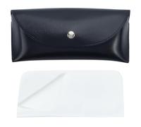 CREATCABIN Custodia per Occhiali Sole Pelle PU Custodia Portatile per Occhiali Sottile Morbida Borsa Leggera Panno La Pulizia Regalo Donne Uomini Viaggio 17.4 x 7.8 x 4cm