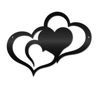 CREATCABIN Decorazione Parete A Forma Cuore in Metallo Decorazione Parete Ornamento Appendere alla Parete Scultura Minimalista Opera d'Arte San Valentino Camera Letto Soggiorno Regalo della 30x23cm