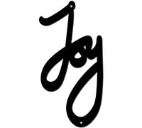 CREATCABIN Decorazione Parete Metallo Joy Cartello Parete Metallo Nero Parole Vuote Sculture Ferro Scritta Cartello Bagno Opera d'Arte Decorativa Ornamento Appendere Sagome per Camera Letto 30×15.2cm