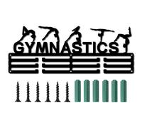 CREATCABIN Espositorper MedagliGinnastica Porta MedagliSportivIron Competition Appendiabiti ParetTelaio Gancio EspositorNastro per Atleti Giocatori Ginnastica Oltr60 Medagli15.7 x 5.9 Pollici