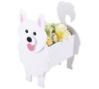 CREATCABIN Fioriera Cani Samoiedo Vasi Piante Vasi Fiori A Forma Animale Domestico Fioriera da Giardino Fioriera Piante tenitore in PVC Piante da Giardino Interni Ed Esterni Decorazione 22x17.4x33cm