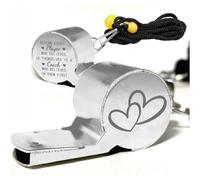 CREATCABIN Fischietti Allenatori in Acciaio Inossidabile Fischietto Allenatori in Acciaio Inossidabile Suono Forte Nitido Incisione al Laser attività All'Aperto Arbitri Emergenza Cordino Regalo 2x5cm