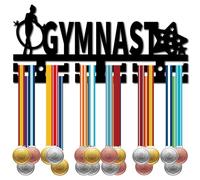 CREATCABIN Gancio per Medaglie da Ginnasta, in Acrilico, Porta Medaglie, per Sport, da Appendere, per Atleti, Premi, Montaggio A Parete, Decorazione, Oltre 40 medaglie per Ginnastica, Nastro 29x13cm