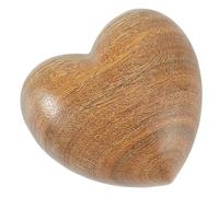 CREATCABIN Gettone A Forma Cuore Legno Piccolo Abbraccio Tascabile Legno Cuore Intagliato Ulivo Piccolo 3D Mini Portatile Legno Artigianale Marrone Tenere Mano A Distanza Regalo Pensare 4x4.4x2.8cm