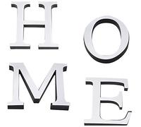 CREATCABIN Home Sign Letters Adesivi da Parete A Specchio Decorativo in Acrilico per La Decorazione della Parete della Camera da Letto del Soggiorno (Argento)