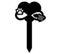 CREATCABIN Lapide Commemorativa Love Claw Stake Lapide per Sempre nel Nostro Cuore Segno Simpatia Paletto da Giardino Decorazioni Acriliche Impermeabili per Cimitero per Giardino Esterno 25 x 15cm