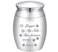 CREATCABIN Mini Urna per Cremazione Piccole Urne Ricordo Kit in Lega di Ceneri Condivisione in Metallo Urna Funeraria Memoriali Contenitore Funerario per Sepoltura in Miniatura per Amiche di 4x3cm