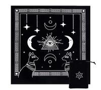 CREATCABIN Panno D'Altare Occhio di Dio Costellazione Celeste Mazzo di Tarocchi Arazzo Spirituale Tovaglia Tessuto Sacro Astrologia con Sacchetto Carte dei Tarocchi per Divinazione Stregoneria Supple