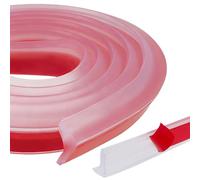 CREATCABIN Paraspruzzi Adesivo 39(5) cm per Piano Doccia Striscia Barriera Silicone Trasparente per Porta Doccia Guarnizione Inferiore per Separazione Asciutto-Bagnato Lavello Cucina Bagno Vasca