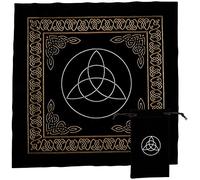 CREATCABIN Pentagramma Altare Stoffa Stregoneria Forniture Tarocchi Divinazione Carte Tovaglia Astrologia Spirituale Tovaglia per Bar Casa Yoga Studio Tavolo Decorazione della Parete 19.69 x 17.72
