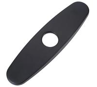 CREATCABIN Piastra Rubinetto Nera Copri Foro Rubinetto Ovale Copri Foro Lavandino 304 Piastra Circolare in Acciaio Inossidabile Rubinetti Cucina Rosetta Rubinetto Cucina A 1 o 3 25.5×7×1.15cm Nero