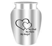 CREATCABIN Piccola Urna Ceneri Piccola Urna Ricordo Ceneri Umane Mini Urna Portacenere in Alluminio Funerale Sacchetto Velluto Regalo Commemorativo Mamma papà Famiglia Amici 6.5x4.5cm Argento Il Mio