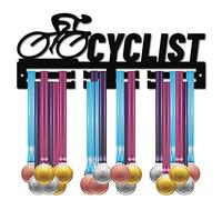 CREATCABIN Porta Medaglie Acrilico Appendiabiti Medaglie Ciclismo Espositore Ciclista Rack Supporto Montaggio A Parete Appendere per Stemma Domestico 2 Linea Atleti Medaglia Corsa Calcio Ginnastica