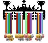 CREATCABIN Porta Medaglie Appendini per Medaglie Espositore per Medaglie Sport Premi da Appendere in Metallo Ferro Supporto Piccolo Decorazione Premi per Uomini Donne Badge da Parete per Casa 29x13cm