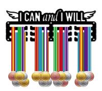 CREATCABIN Porta Medaglie Appendini per Medaglie Espositore per Medaglie Sport Premi da Appendere in Metallo Ferro da Stiro Supporto Piccolo Premi per Donne Badge da Parete per Casa Gara 29x10.5cm