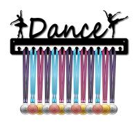 CREATCABIN Porta Medaglie Ballerino Danza Medaglie Appendiabiti Espositore Parete Montaggio Appendiabiti Decor Nero Robusto Porta per Corridori Casa Porta Badge Medaglia Appendere sopra 15 medaglia