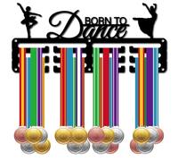CREATCABIN Porta Medaglie da Ballo Appendini per Medaglie Espositore per Medaglie Sport Premi da Appendere in Metallo Ferro Supporto Piccolo Premi per Donne Distintivo da Parete per Casa Gara 29x13cm